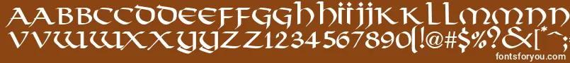 Viking Font – White Fonts on Brown Background