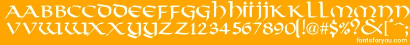 Viking Font – White Fonts on Orange Background