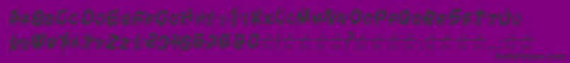 StarDustCondensedItalic Font – Black Fonts on Purple Background