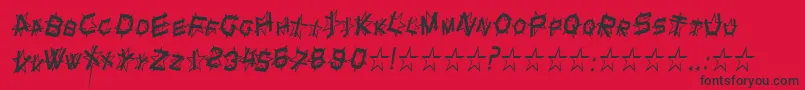 StarDustCondensedItalic Font – Black Fonts on Red Background