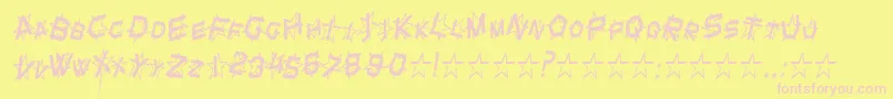 StarDustCondensedItalic Font – Pink Fonts on Yellow Background