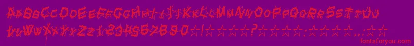 StarDustCondensedItalic Font – Red Fonts on Purple Background