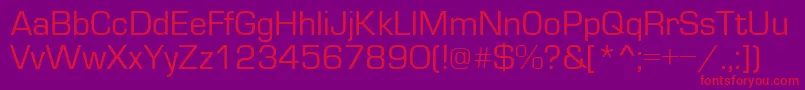 EvropaNormal Font – Red Fonts on Purple Background