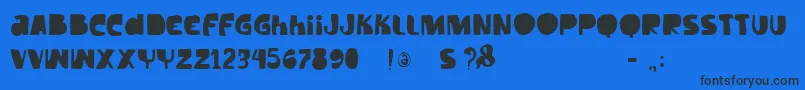 Vtkstilt Font – Black Fonts on Blue Background