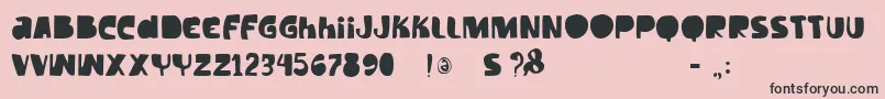 Vtkstilt Font – Black Fonts on Pink Background