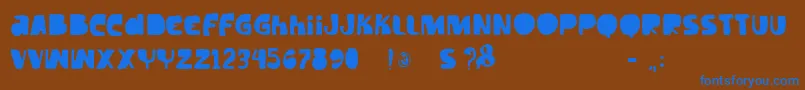Vtkstilt Font – Blue Fonts on Brown Background