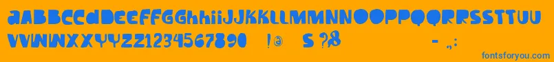 Шрифт Vtkstilt – синие шрифты на оранжевом фоне
