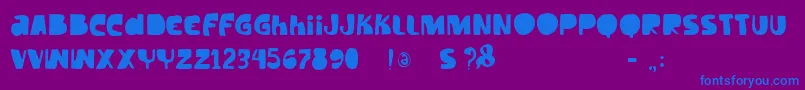 フォントVtkstilt – 紫色の背景に青い文字