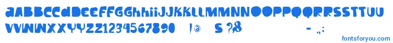 Vtkstilt Font – Blue Fonts on White Background