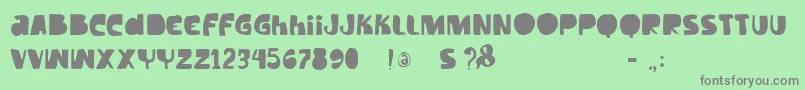 Vtkstilt Font – Gray Fonts on Green Background