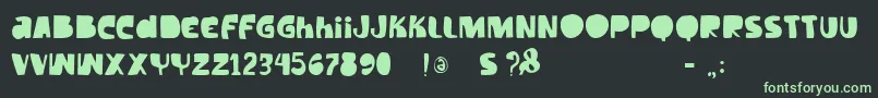 Vtkstilt Font – Green Fonts on Black Background