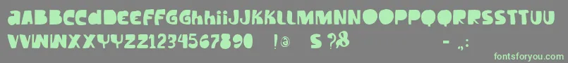 Vtkstilt Font – Green Fonts on Gray Background