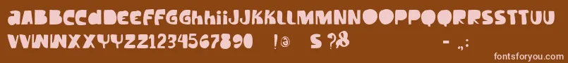 Vtkstilt Font – Pink Fonts on Brown Background