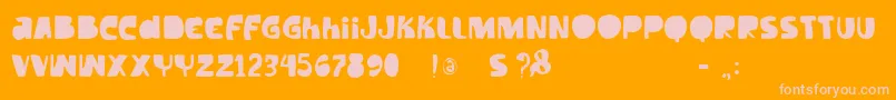 Vtkstilt Font – Pink Fonts on Orange Background
