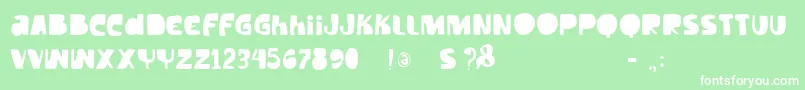 Шрифт Vtkstilt – белые шрифты на зелёном фоне