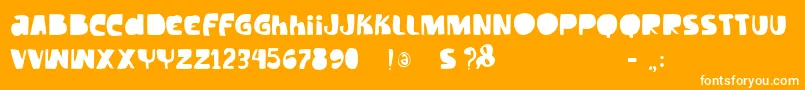 Vtkstilt Font – White Fonts on Orange Background