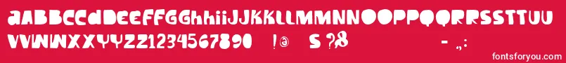 Vtkstilt Font – White Fonts on Red Background