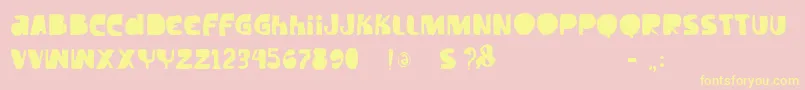 Vtkstilt Font – Yellow Fonts on Pink Background