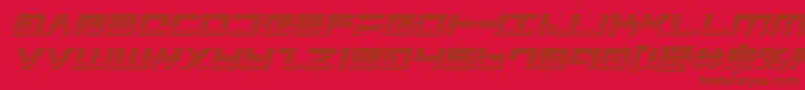 Avengerchromeital Font – Brown Fonts on Red Background
