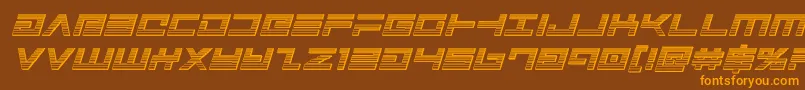 Avengerchromeital Font – Orange Fonts on Brown Background