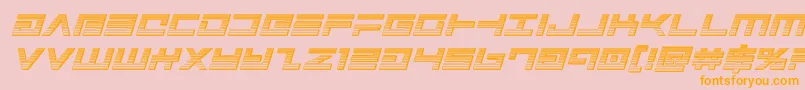 Avengerchromeital Font – Orange Fonts on Pink Background