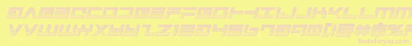 Avengerchromeital Font – Pink Fonts on Yellow Background