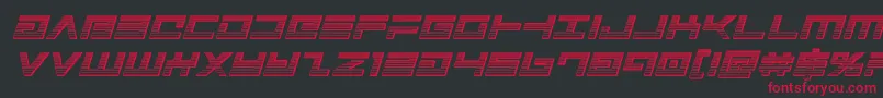 Avengerchromeital Font – Red Fonts on Black Background