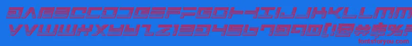 Avengerchromeital Font – Red Fonts on Blue Background