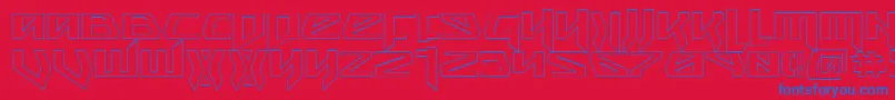 Snubfightero Font – Blue Fonts on Red Background