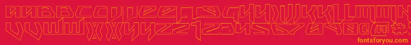 Snubfightero Font – Orange Fonts on Red Background