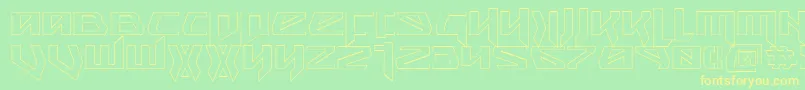 Snubfightero Font – Yellow Fonts on Green Background