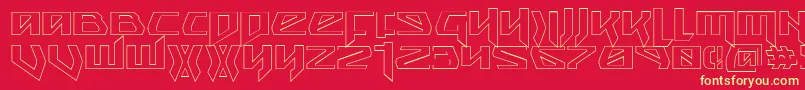 Snubfightero Font – Yellow Fonts on Red Background