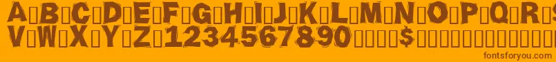 Fonte Ornate2 – fontes marrons em um fundo laranja