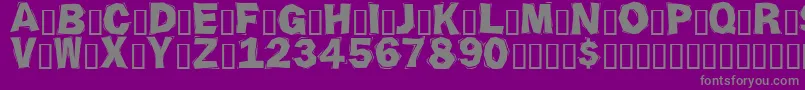 Czcionka Ornate2 – szare czcionki na fioletowym tle