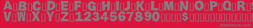 Ornate2 Font – Gray Fonts on Red Background