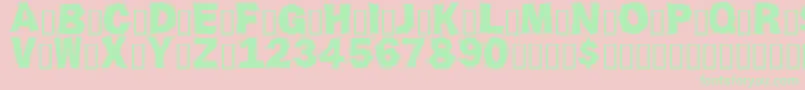 Ornate2 Font – Green Fonts on Pink Background