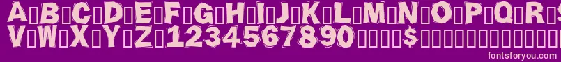 Ornate2 Font – Pink Fonts on Purple Background