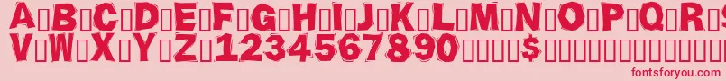 Ornate2 Font – Red Fonts on Pink Background