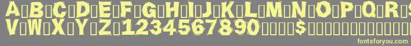 Ornate2 Font – Yellow Fonts on Gray Background