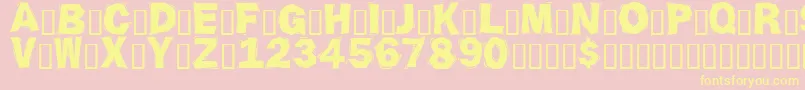 Ornate2 Font – Yellow Fonts on Pink Background
