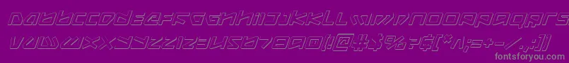 Kobold3DItalic Font – Gray Fonts on Purple Background