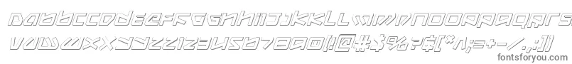 フォントKobold3DItalic – 白い背景に灰色の文字