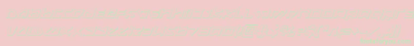 Kobold3DItalic-Schriftart – Grüne Schriften auf rosa Hintergrund