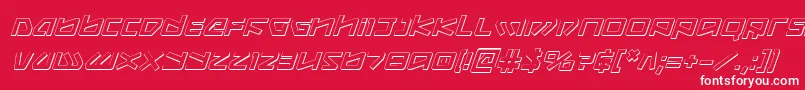 Kobold3DItalic Font – White Fonts on Red Background