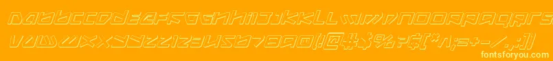 Kobold3DItalic Font – Yellow Fonts on Orange Background