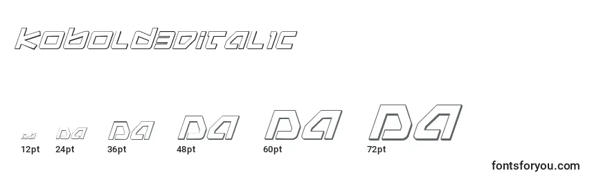 Kobold3DItalic Font Sizes