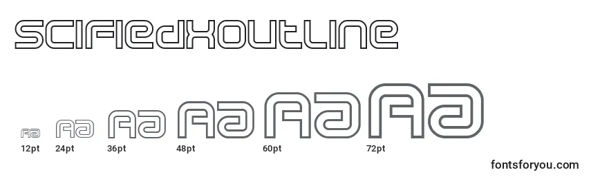 Tamaños de fuente SciFiedXOutline