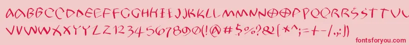 Petrifree Font – Red Fonts on Pink Background