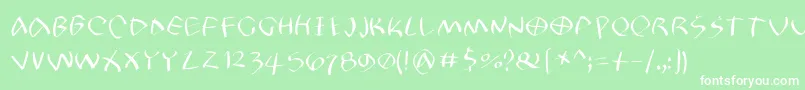 Petrifree Font – White Fonts on Green Background