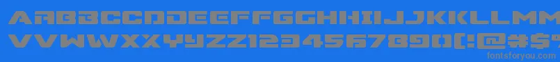 Supercommandoexpand Font – Gray Fonts on Blue Background